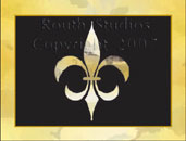 black and gold fleur-de-lis cards