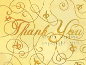 gold fleur-de-lis thank you cards