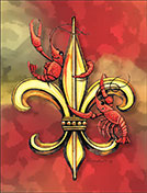 crawfish Fleur-de-lis